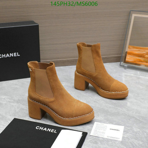 Chanel Women's Leather Ankle Boots with Block Heel - Stylish & Comfortable