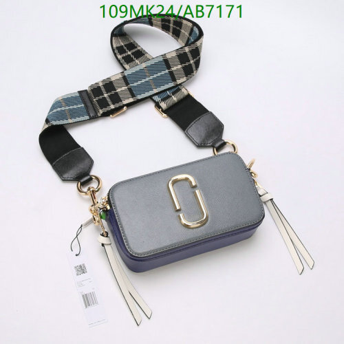 Marc Jacobs Snapshot Bag, Cowhide Leather Crossbody with Plaid Strap