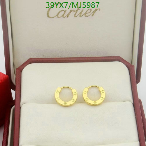 Cartier Love Earrings - Elegant Gold-Tone Hoops, Iconic Design, Perfect Gift