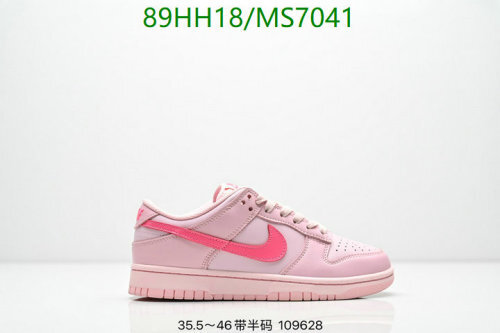 Nike Dunk Low Pink Oxford (W) Women's Shoes Genuine Leather MS7041 - Size EU35-46