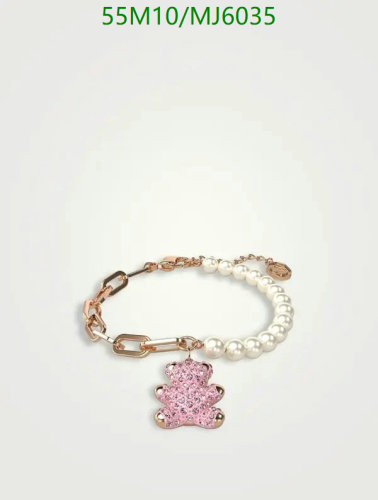 Swarovski Bracelet with Pink Teddy Bear Charm - Elegant Jewelry, MJ6035