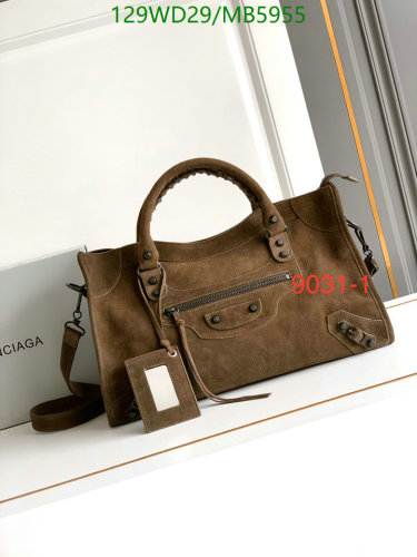 Balenciaga Brown Genuine Leather Le Cagole Shoulder Bag, Model 9031