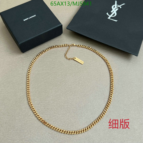 Saint Laurent Gold-Tone Chain Necklace | Statement Curb Chain for Women