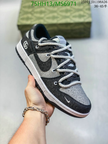 Gucci x Nike Dunk Low Custom Sneakers - Unisex, EU36-45, Limited Edition