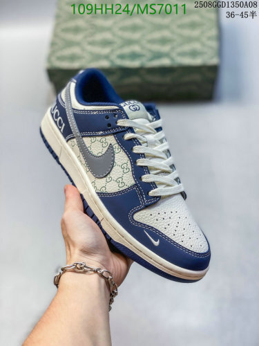 Gucci Women's Sneakers, Blue & Beige, EU36-45, Stylish and Comfortable, MS7011