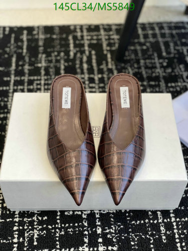 Toteme Chunky Women Shoes Pointed-Toe Mules Leather EU35-40 MS5849