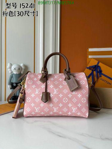 Louis Vuitton Speedy Bandouliere 30 Pink Monogram Empreinte Leather Crossbody Bag