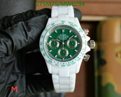 Rolex Daytona White Ceramic Green Dial 43mm Stainless Steel Watch