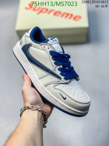 Nike Women's Air Force 1 Low Casual Shoes - MS7023 - White/Blue