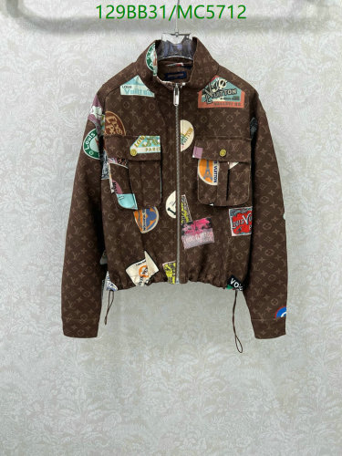 Louis Vuitton Monogram Patches Cotton Jacket, Brown, Sizes S-M-L