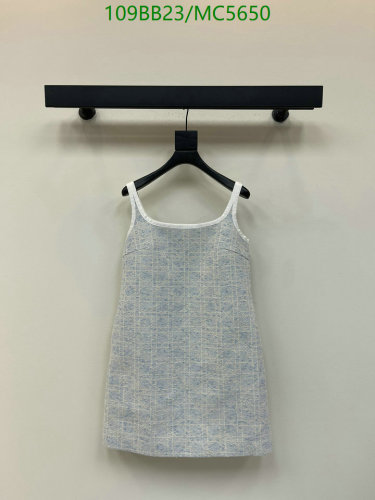 Dior Sleeveless Mini Dress - Elegant Cotton Blend, Perfect for Summer
