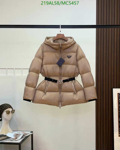 Prada Goose Down Padded Jacket with Belt - Women's Winter Coat