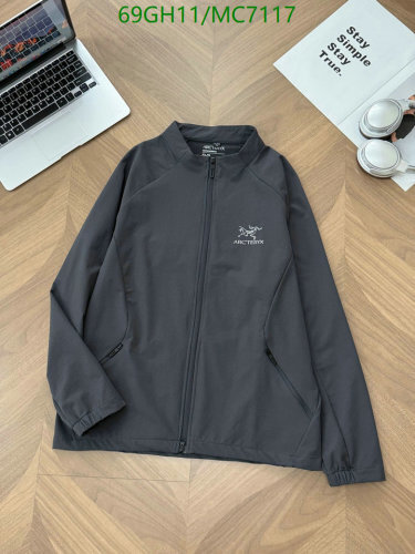 Arc'teryx Men's Gray Lightweight Full-Zip Jacket, Sizes L-4XL, Cotton Material