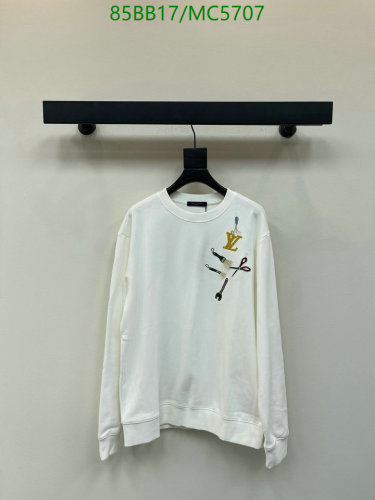Louis Vuitton White Cotton Long Sleeve Sweatshirt with Tool Embroidery