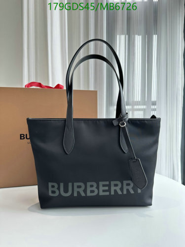 Burberry Black Nylon Canvas and Cowhide Tote Bag | 30*24*11cm