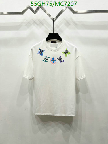Louis Vuitton Cotton T-Shirt With Signature Prints, Short Sleeves, S-XL