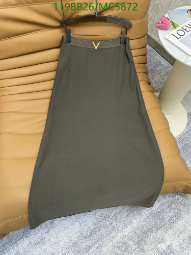 Valentino Women's Acetate Midi Skirt with V-Detail - Elegant and Comfortable