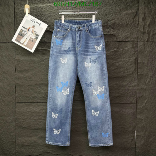 Chrome Hearts Denim Jeans with Butterfly Embroidery, Sizes 28-36