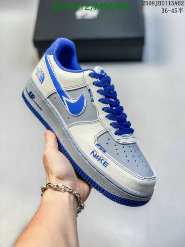 Nike Air Force 1 Low The North Face White Blue Grey Unisex Shoes MS6966