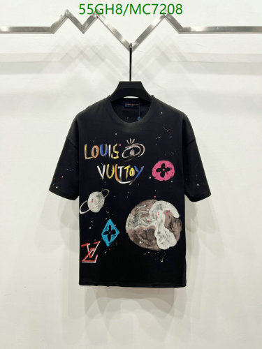 Louis Vuitton Men's Galaxy Print Cotton T-Shirt Black, Sizes S-XL