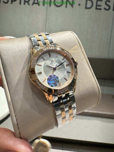 Omega Watch with Stainless Steel & Diamond Accents - 35mm Diameter 7 Omega Watch with Stainless Steel & Diamond Accents - 35mm Diameter