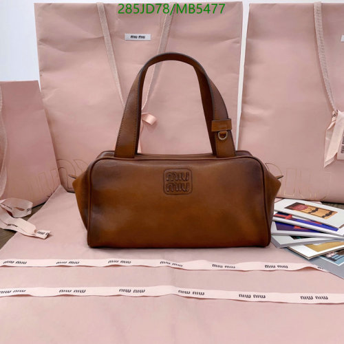 Miu Miu Calfskin Handbag, 28 x 15 x 13 cm - Model 5BB182