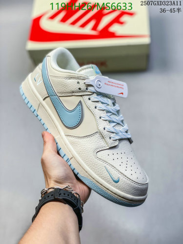 Nike Dunk Low Retro Premium Sneakers - Men's Shoes MS6633 - EU36-45 7 Nike Dunk Low Women's Shoes MS6633 - Cream/Blue, EU36-45, Unisex