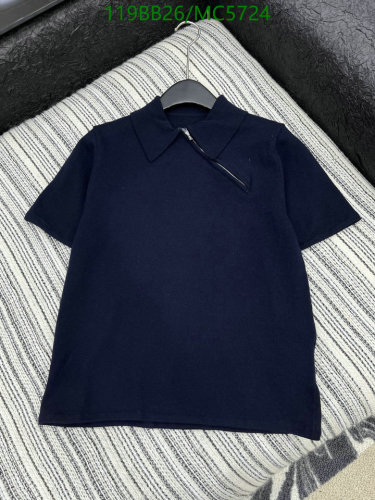 Miu Miu Navy Cashmere Polo Shirt with Zipper Detail - Elegant & Comfortable