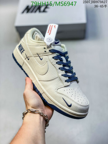 Nike Dunk Low Cream/Navy Unisex Sneakers, MS6947 - Sizes EU36-45