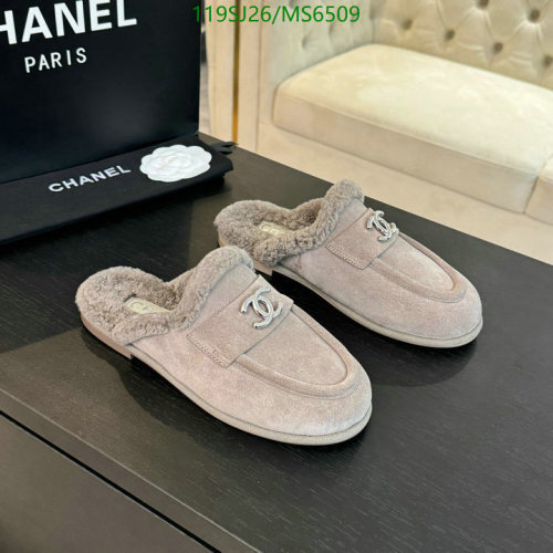 Chanel Women's Suede & Wool Slippers with Leather Sole - EU35-41