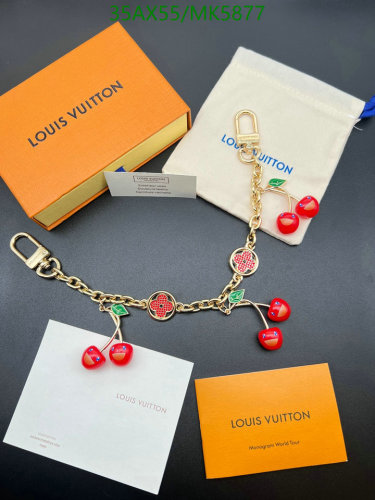 Louis Vuitton Key Chain Pendant Cherry Gold-tone Hardware, Perfect Gift 7 Louis Vuitton Key Chain Pendant Cherry Gold-tone Hardware, Perfect Gift