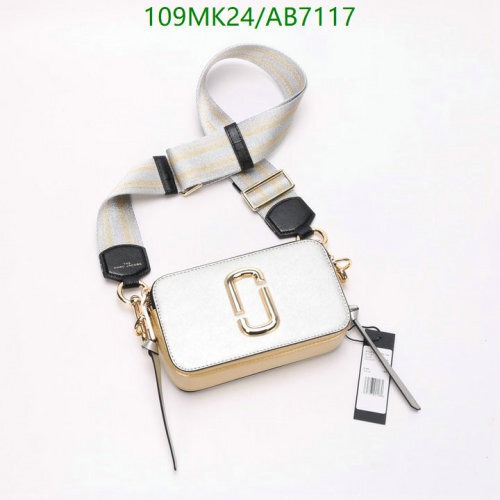 Marc Jacobs Snapshot Bag in Silver and Gold Cowhide Leather, 18.5cm