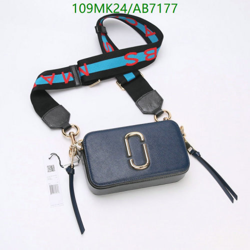 Marc Jacobs The Box Crossbody Bag, Cowhide Leather, Navy Blue, 18.5*10.5*6cm