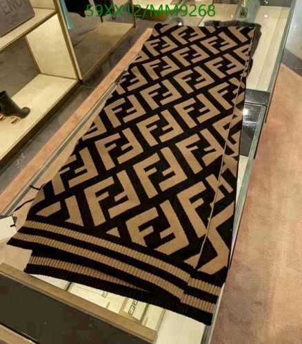 Fendi Cashmere Scarf with Signature FF Logo - 30x180cm