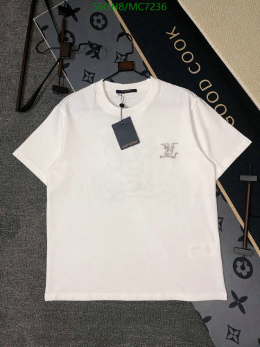 Louis Vuitton White Cotton T-Shirt With LV Logo - Sizes S to XL