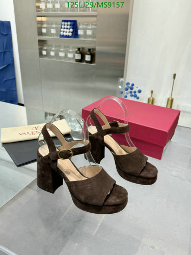 Valentino Women's Brown Suede Platform Heeled Sandals, EU35-42, Heel Height 10cm