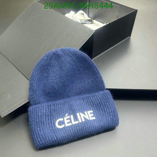 Celine MH8444 Blue Wool Beanie Hat, Warm and Stylish, Perfect Winter