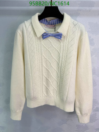 Valentino Wool Sweater with Bow Tie - Elegant Cable Knit Design