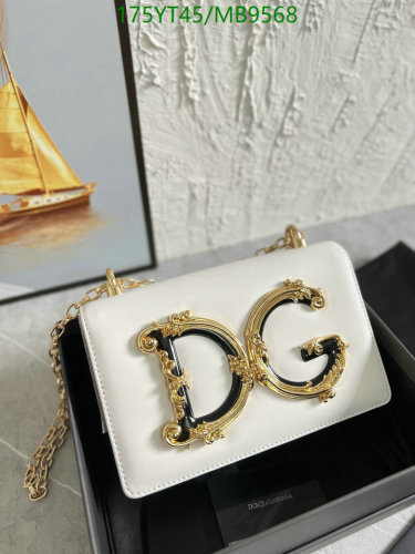 Dolce & Gabbana White Cowhide Leather Shoulder Bag with Gold Hardware