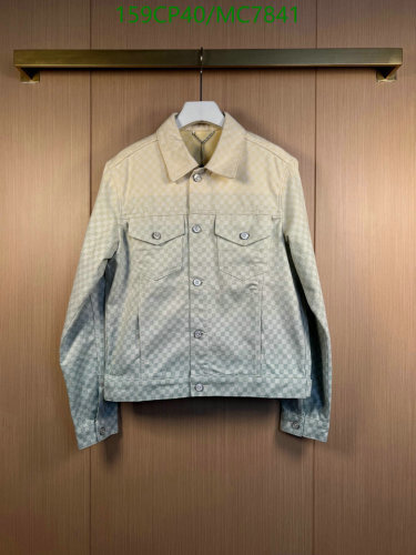 Louis Vuitton Gradient Damier Jacket, Sizes 46-52, Light Blue, Stylish & Versatile