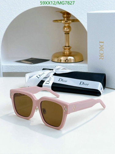 Dior MG7827 Pink Frame Sunglasses - 55-18-145, Stylish and Protective Eyewear