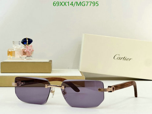 Luxury Rimless Rectangle Sunglasses Cartierr-Glasses MG7795, Size: 54-20-143 7 Luxury Rimless Rectangle Sunglasses Cartierr-Glasses MG7795, Size: 54-20-143