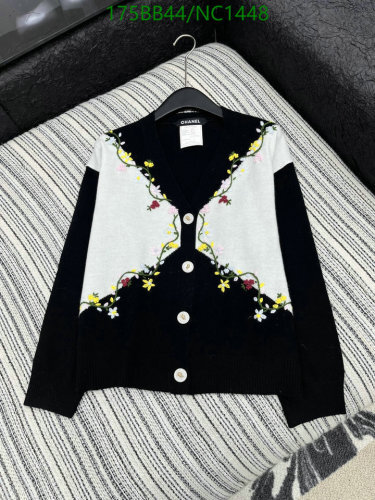 Chanel Knit Cardigan with Floral Embroidery - Elegant Knitwear for Women
