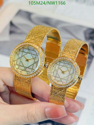 Dior Watch Stainless Steel Quartz Movement Gold Tone Bracelet, 34mm/28mm