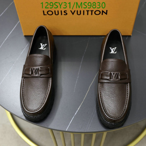 Louis Vuitton Men's Brown Leather Loafers, Size EU38-45, Elegant Style