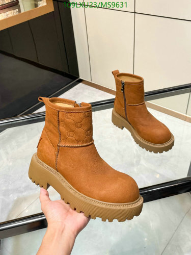 Gucci Women's Brown Leather Ankle Boots with Platform Sole - Size EU35-EU40 3 Gucci Women's Brown Wool Ankle Boots with Platform Lug Sole (EU 35-40)