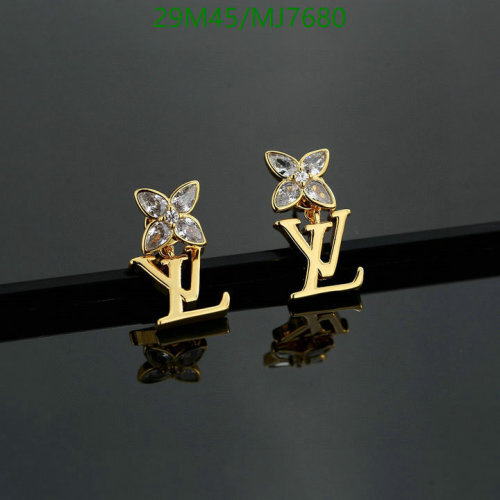 Louis Vuitton Gold-Tone Earrings with Crystal Embellishments, Elegant Design
