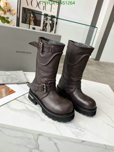 Balenciaga Women's Brown Leather Ankle Boots with Buckle Detail, Size EU35-41