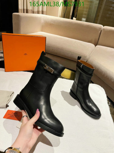 Hermes Women's Black Cowhide Leather Ankle Boots MS7931 Size EU35-41