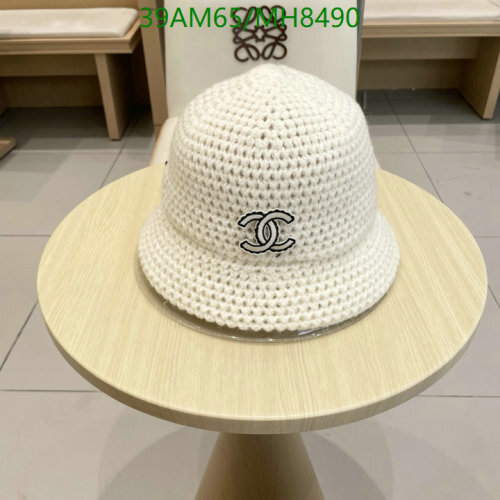 Chanel Bucket Hat - MH8490 - Stylish Knitted Design, Ivory White